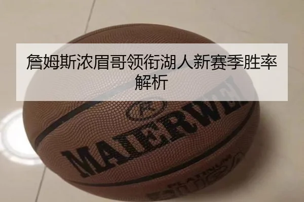 詹姆斯浓眉哥领衔湖人新赛季胜率解析